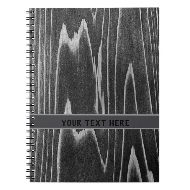 Old Japanese Wood Grain Pattern - Personalizable Notebook (Front)