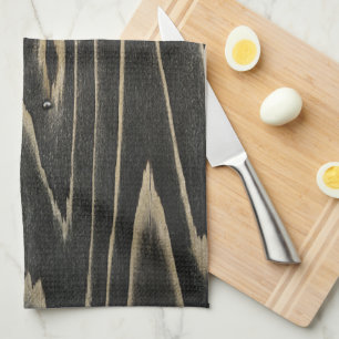 Old Japanese Wood Grain Pattern Tea Towel