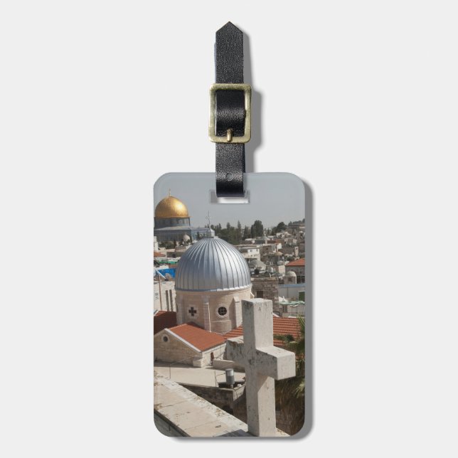 Old Jerusalem's Skyline Luggage Tag (Front Vertical)