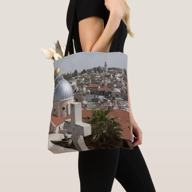 Old Jerusalem's Skyline Tote Bag (Close Up)