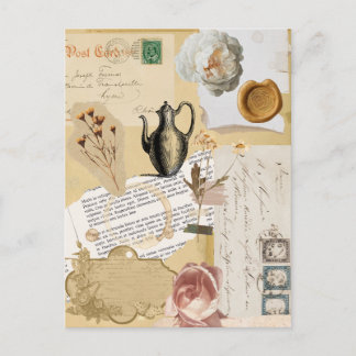 Old journals Victorian era vintage postcard