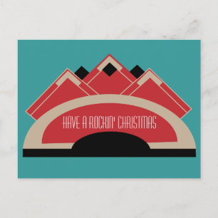 Old Jukebox Holiday Postcard