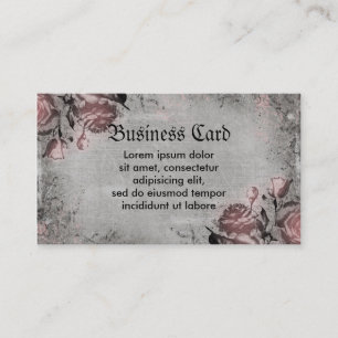 Old Key and Roses Business Card