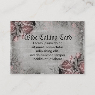 Old Key and Roses Calling Card