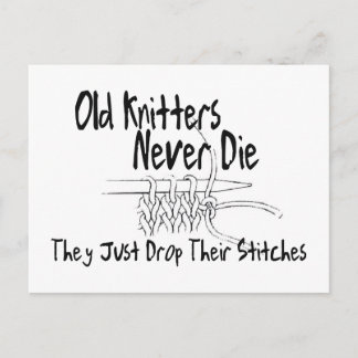 Old Knitters Postcard