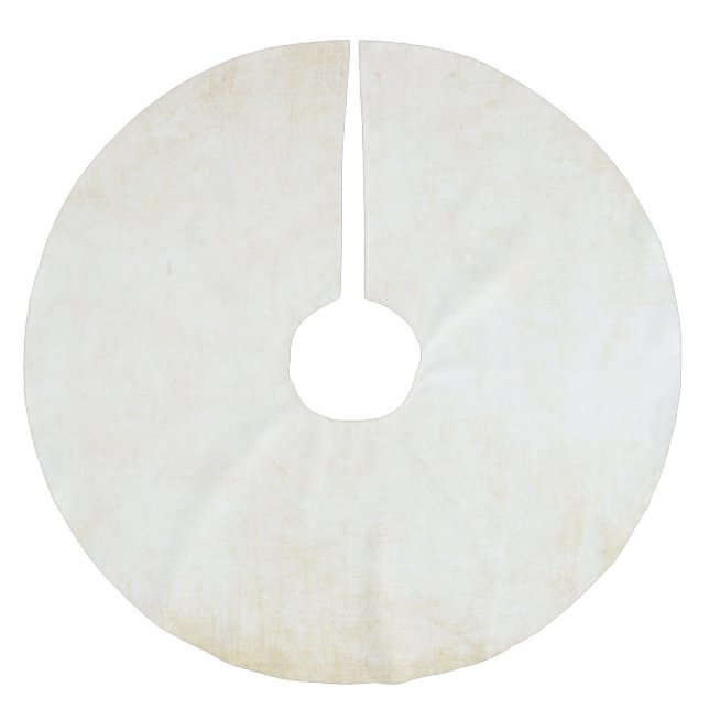 Old kraft paper: textured background brushed polyester tree skirt (Front)