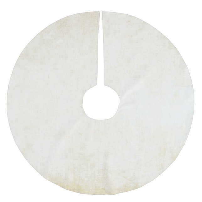 Old kraft paper: textured background brushed polyester tree skirt (Front)