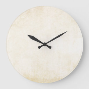 Old kraft paper: textured background large clock