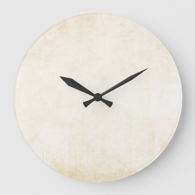 Old kraft paper: textured background large clock (Front)