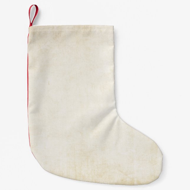 Old kraft paper: textured background small christmas stocking (Front)