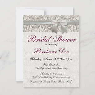 Old Lace Wedding Bridal Shower Invitation custom