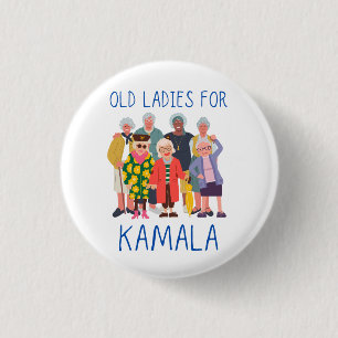 Old Ladies for Kamala  3 Cm Round Badge