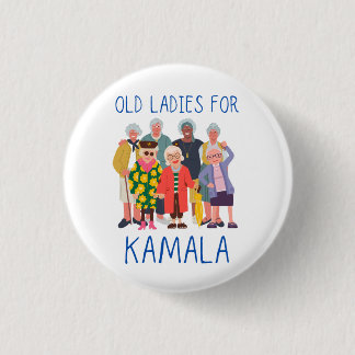 Old Ladies for Kamala  3 Cm Round Badge