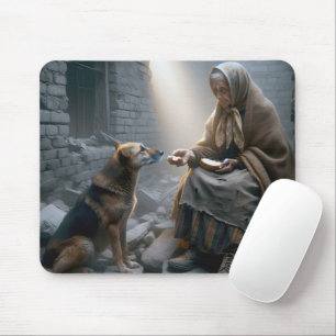 Old Lady and Dog Survivors Mouse Mat