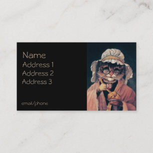 Old Lady Cat Business Card