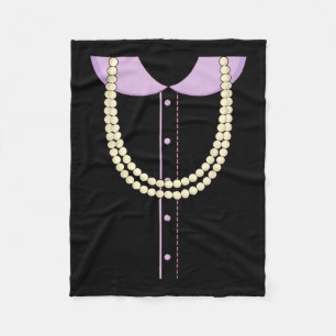 Old Lady Costume 100 Days Of School Pearls Grandma Fleece Blanket