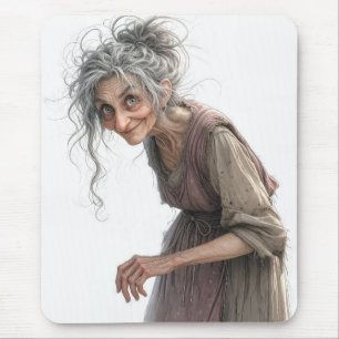 Old Lady In Faded Dress Mouse Mat
