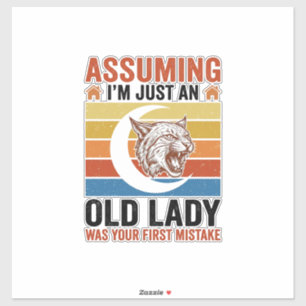 Old Lady Wildcat Vintage Funny Shirt Design_1
