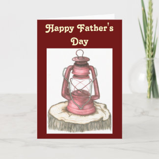 Old Lantern Father's Day Card