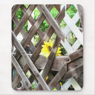 Old Lattice and flower by djoneill Mouse Mat