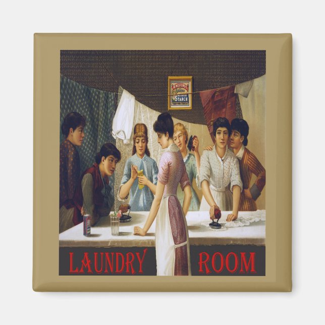 Old Laundry Room Sign Magnet (Front)
