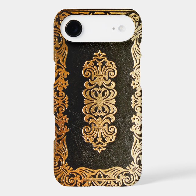 Old Leather Black & Gold Book Cover (Back)