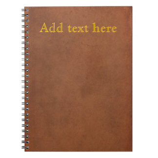 Old leather book cover, add your own gold text