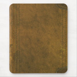 old leather book cover mouse mat