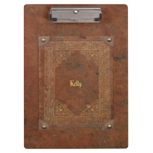 Old Leather Look (customisable) Clipboard