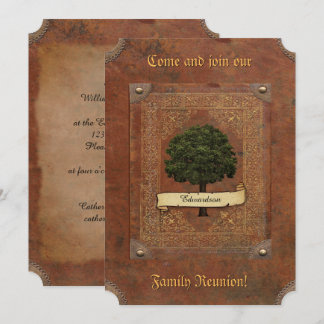 Old Leather Look Family Reunion Invitation