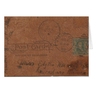 Old Leather Postcard Back