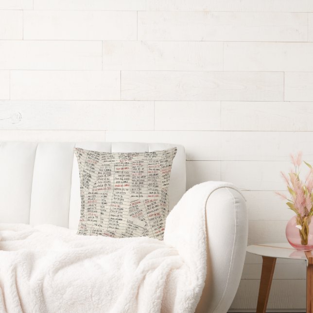 Old Library Card Collection  Cushion (Couch)