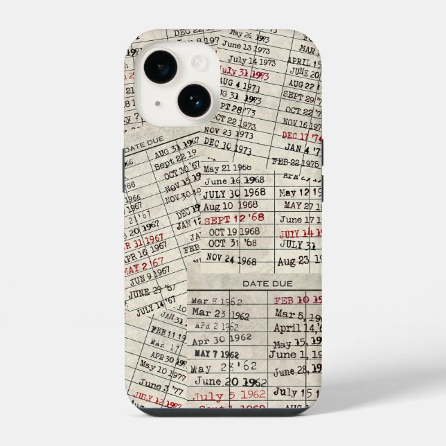 Old Library Card Collection  iPhone Case (Back)