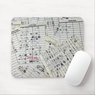 Old Library Card Collection Mouse Mat