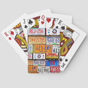 Old License Plates Playing Cards