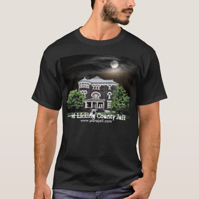 Old Licking County Jail haunted T-shirt (Front)