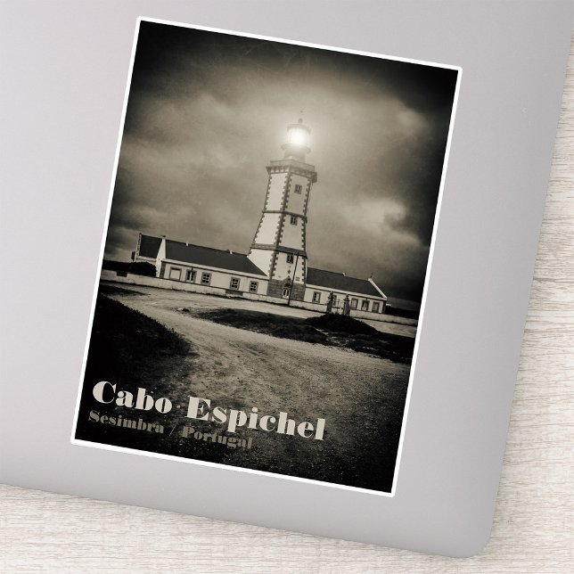 Old lighthouse on a storm night (Old lighthouse on a storm night. sticker)