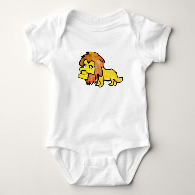 Old Lion Baby Bodysuit (Front)