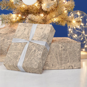 Old Liverpool England Map (1851) Vintage UK City  Wrapping Paper