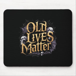 Old Lives Retro Horror Clic Rock Style Art Design Mouse Mat
