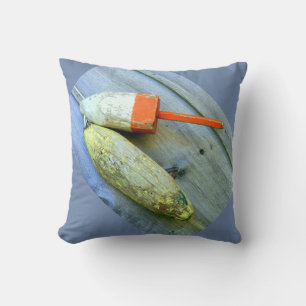 Old lobster buoys pillow