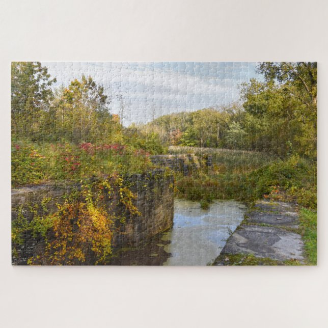 Old Lock 19 of the Erie Canal, New York Jigsaw Puzzle (Horizontal)