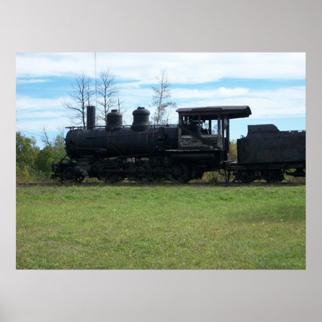 Old Locomotive Photo Poster (Front)