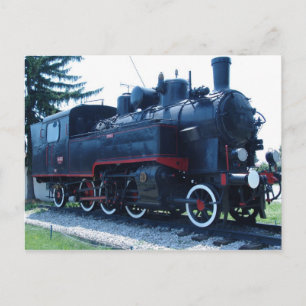 Old locomotive postcard