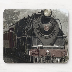 Old Locomotive Steam Engine Mouse Mat