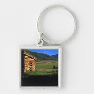 Old log homestead near Park City, Utah. (P.R.) Key Ring