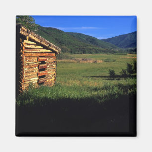 Old log homestead near Park City, Utah. (P.R.) Magnet