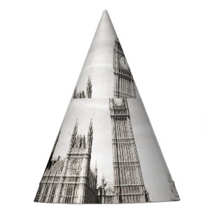 Old London, black and white. Party Hat