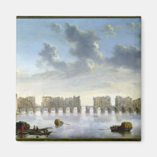 Old London Bridge (oil), c.1630 Magnet