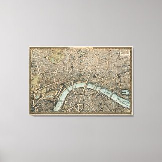 Old London Map 1892 Canvas Print